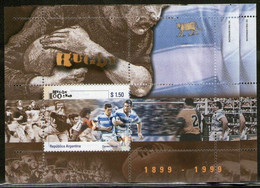 Argentina 1999 Sports Rugby Souvenir Sheet MNH - Nuevos