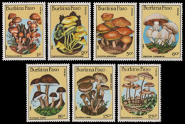 Burkina Faso 1985 - Mi-Nr. 1054-1060 ** - MNH - Pilze / Mushrooms - Burkina Faso (1984-...)