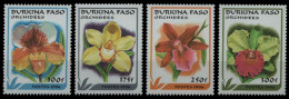 Burkina Faso 1996 - Mi-Nr. 1423-1426 ** - MNH - Orchideen / Orchids - Burkina Faso (1984-...)