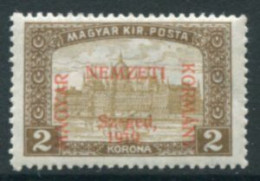 HUNGARY (SZEGED) 1919 Parliament 2 Kr.  LHM / *.  Michel 17 - Szeged