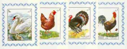 Sharjah 1972, Birds VI, Swan, Roster, 6val IMPERFORATED - Hühnervögel & Fasanen