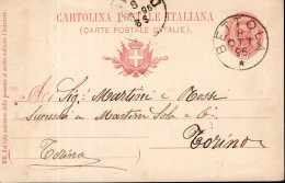 Regno D'Italia (1896) - Intero Postale Da Bettola Per Torino - Fiscale Zegels