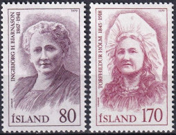 ISLANDIA PERSONAJES 1979 Yv 494/5 MNH - Neufs