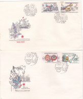 PEACE DOVE 1980 COVERS   FDC 2X   Tchécoslovaquie - Covers & Documents