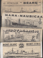 Lot De 10 Coupures De Presse Montrant Des Bateaux Dessinés   (PPP46054) - Sonstige & Ohne Zuordnung