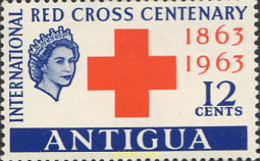 245193 HINGED ANTIGUA 1963 CENTENARIO DE LA CRUZ ROJA INTERNACUINAL - Other & Unclassified