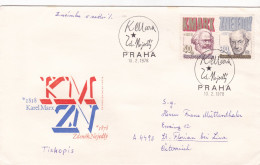 FAMOUS PEOPLE KMARX ZNEIEOLY   COVERS  FDC    CIRCULATED  1978  Tchécoslovaquie - Storia Postale