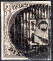 3 Oblitération P73 18 Barres De Liège - Cote 115,00 € - 1849-1850 Medallones (3/5)