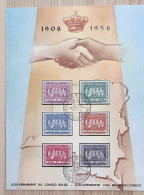 Belgique - Congo Belge - Série Des Rois Belges - 1908 /1958 - Feuillet Spécial - Gouvernement Du Congo - Blocks & Sheetlets