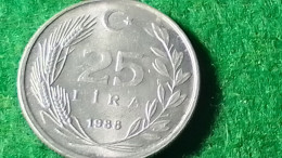 TÜRKİYE 1988--(NİKEL)        25   LİRA - Turquie