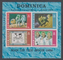 Dominique BF N° 2  XX 1er Homme Sur La Lune , Le Bloc, Sans  Charnière, TB - Dominica (...-1978)