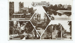 Postcard Cambridgeshire Cambridge Multiview Posted 1947 Rp Excel Series - Cambridge