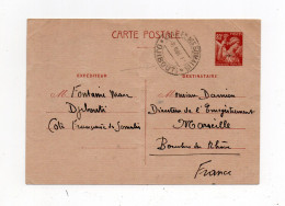 !!! ENTIER POSTAL IRIS OBLITERE COTE DES SOMALIS - DJIBOUTI DE 1941 POUR LA FRANCE - Briefe U. Dokumente