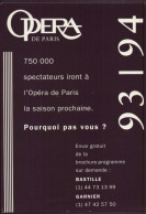 OPERA DE PARIS SAISON 93 - 94 PARIS - Opéra