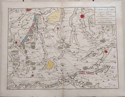 Carte Des Camps De L'abbaye D'Heylesem De Walef St Pierre Et De Walef St Georges - Les 8 Et 18 Juillet 1693 - 51/40 Cm - Carte Geographique