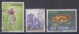 Saint Marin  1960 - 1969   Y&T  N °  615   668   676   Oblitéré - Gebruikt