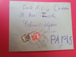 Taxes De Paris Sur Enveloppe De Tunisie En 1955 - J 307 - 1859-1959 Briefe & Dokumente