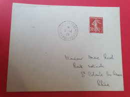 Oblitération Versailles Congrès Sur Enveloppe Pour Ste Colombe Les Vienne En 1939 - J 312 - 1921-1960: Modern Period