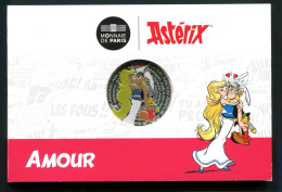 RC 26873 FRANCE 50€ ASTERIX AMOUR PIECE EN ARGENT DANS SON COFFRET D'ORIGINE - France