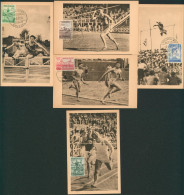 Carte-maximum (CM) - Championnat Européen D'athlétisme Au Heysel N°827/31 Complet ! Rare - 1934-1951