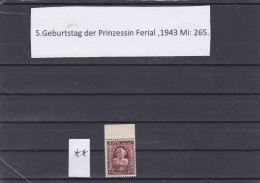 ÄGYPTEN - EGYPT - EGYPTIAN - EGITTO - MONARCHIE - 5. GEBURTSTAG DER PRINZESSIN FERIAL - MNH - Ungebraucht