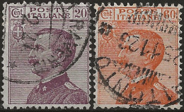 IT204-205U7 Regno D'Italia 1926, Sassone Nr. 204/05, Serie Cpl Di 2 Francobolli Usati Per Posta °/ - Oblitérés