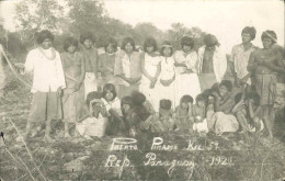 PARAGUAY 1921 PUERTO PINASCU REAL PHOTO PMK 1929 FOTO REAL INDIGENAS DEL PARAGUAY - Paraguay