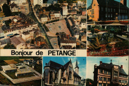 Bonjour De PÉTANGE - 1. Vue Générale 2. Borne Des Passeurs 3.Parc Municipal 4.École Des Jeunes Filles 5.Église St.Hubert - Pétange