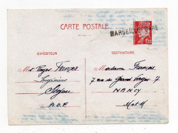 !!! ENTIER POSTAL PETAIN DE SEGOU - AOF POUR NANCY, VIA MARSEILLE - Covers & Documents