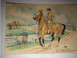 CPSM BARRE DAYEZ 1261 A Illustration Cheval Équitation 10x15 Cm - Chevaux