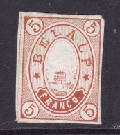 Switzerland Local Hotel Post,  Belalp ,  5c  Red -  Sold As Reprint - Revenue Stamps