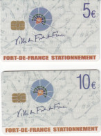 Lot De 2 Cartes FORT De FRANCE 5 Et 10 Euros - Scontrini Di Parcheggio