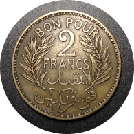 Monnaie Tunisie - 1941 - 2 Francs Chambre De Commerce - Tunisie