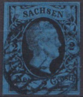 MiNr 7, O, Vollrandig, Sauber Gestempelt - Sachsen