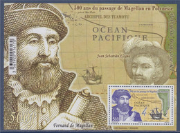 500 Ans Du Passage De Magelan En Polynésie Portrait De Fernand De Magellan Bloc 1 Timbre Neuf Dentelé 500F Soit 4,19€ - Blocchi & Foglietti