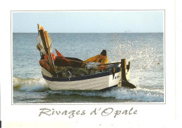 Rivages D'opale-mise A L'eau D'un Flobart- Depart Pour La Peche-cpm Ambleteuse-audresselles-wissant - Nord-Pas-de-Calais