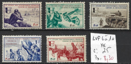 FRANCE LVF 6 à 10 ** Côte 25 € - Guerre (timbres De)