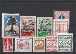 !!! LOT DE 10 VIGNETTES DE LA GUERRE CIVILE ESPAGNOLE 1936-1939 - Spanish Civil War Labels