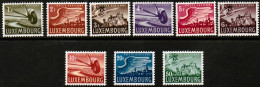 LUXEMBURG,LUXEMBOURG  1946, MI 403** - 411**, YT A7 - 15,  FLUGPOSTMARKEN, ,  POSTFRISCH, NEUF - Nuevos