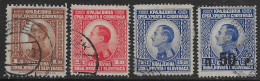 Yugoslavia Jugoslavija 1923-1925 King Alexander Kraljevina 4val Mi N.169,178,180,187 US - Gebruikt