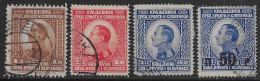 Yugoslavia Jugoslavija 1923-1925 King Alexander Kraljevina 4val Mi N.169,178,180,187 US - Oblitérés