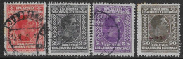 Yugoslavia Jugoslavija 1926 King Alexander Right 4val Mi N.190-191,194,201 US - Gebraucht