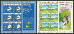 VATICANO 2010 EUROPA LIBRI PER BAMBINI 2 FOGLIETTI ** MNH FIOR DI STAMPA - Blocs & Feuillets