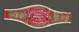 Bague De Cigare   Ancienne  1870 - 1920 -  Romeo Y Julieta  Rodriguez  Arguelles - Bagues De Cigares