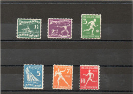 PAYS-BAS    6 Timbres    1910-1929   Y&T:199 à 204    Neufs Sans Charnière - Unused Stamps