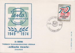 Yugoslavia, Croatia, Telecomunication, 25th Anniversary Of Factory N. Tesla - Brieven En Documenten