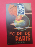 Carte + Oblitération De La Foire De Paris En 1948 - J 327 - Covers & Documents