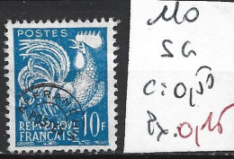 FRANCE PREOBLITERE 110 Sans Gomme Côte 0.50 € - 1953-1960