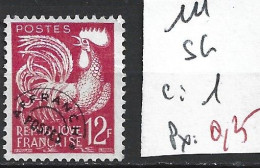 FRANCE PREOBLITERE 111 Sans Gomme Côte 1 € - 1953-1960