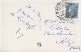 CP "Source Marie Adelaïde" Obl. Mondorf Les Bains Le 25/2/52 Sur N° 419 Pour Metz - Storia Postale